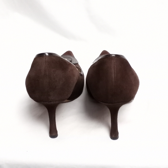 JIMMY CHOO Brown Suede Heels - Picture 7 of 9